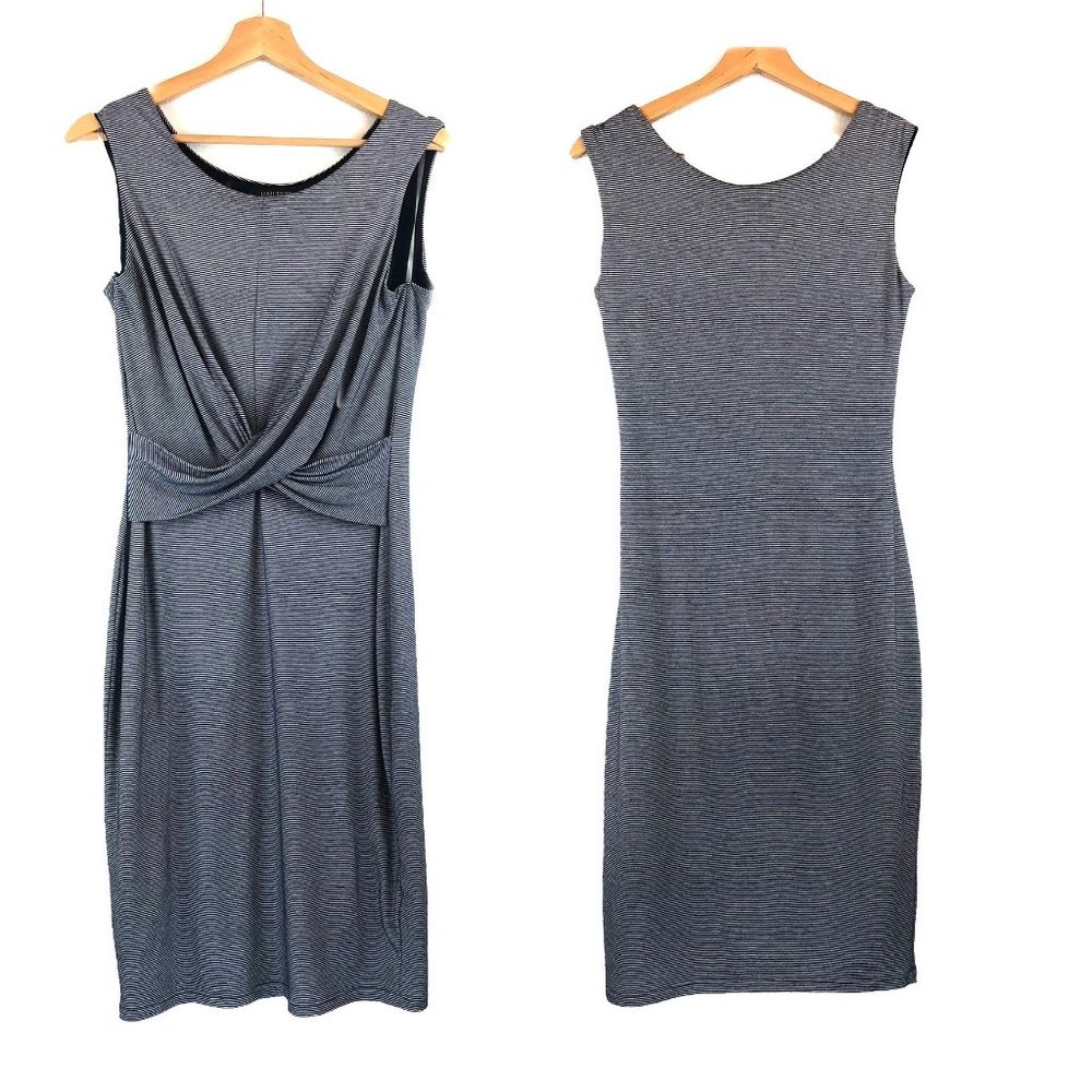 Hail3y:23 Navy White Stripe Lined Jersey Dress M
